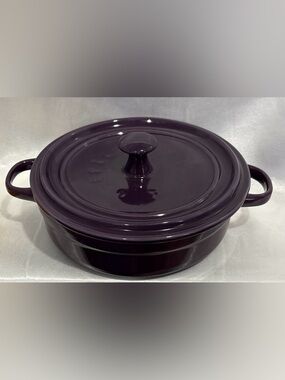 Epicure selections Classic Ceramic Covered Casserole - Deep Purple